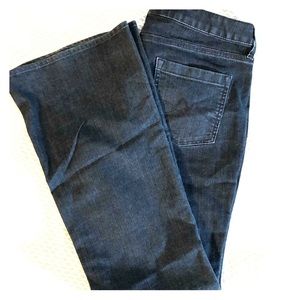 Curvy flare dark denim